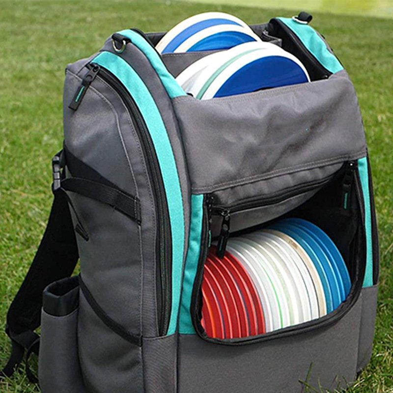 600D Nylon 30+ Discs Capacity Outdoor Disc Golf Bag Backpack with bottle holder