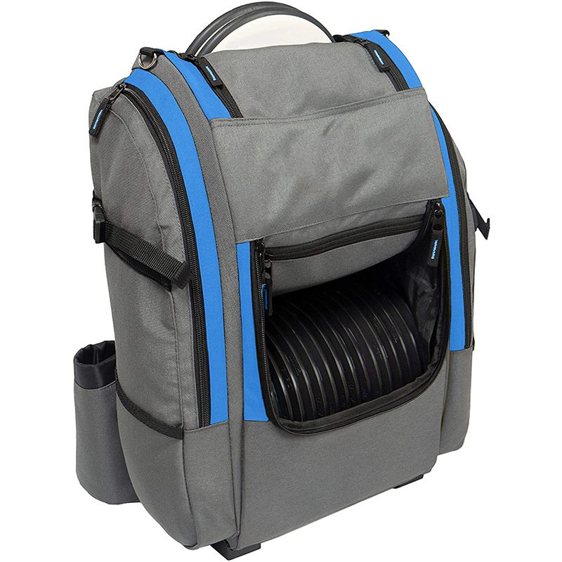 600D Nylon 30+ Discs Capacity Outdoor Disc Golf Bag Backpack with bottle holder