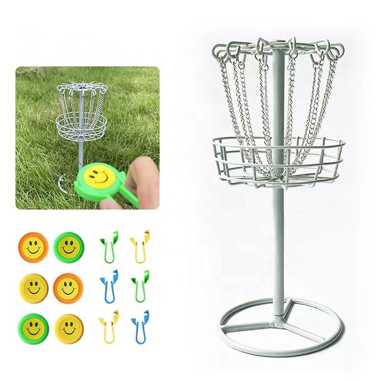 Hot Selling Portable Mini Children's Throwing Training Net Iron Frame Frisbee Disc Golf Basket