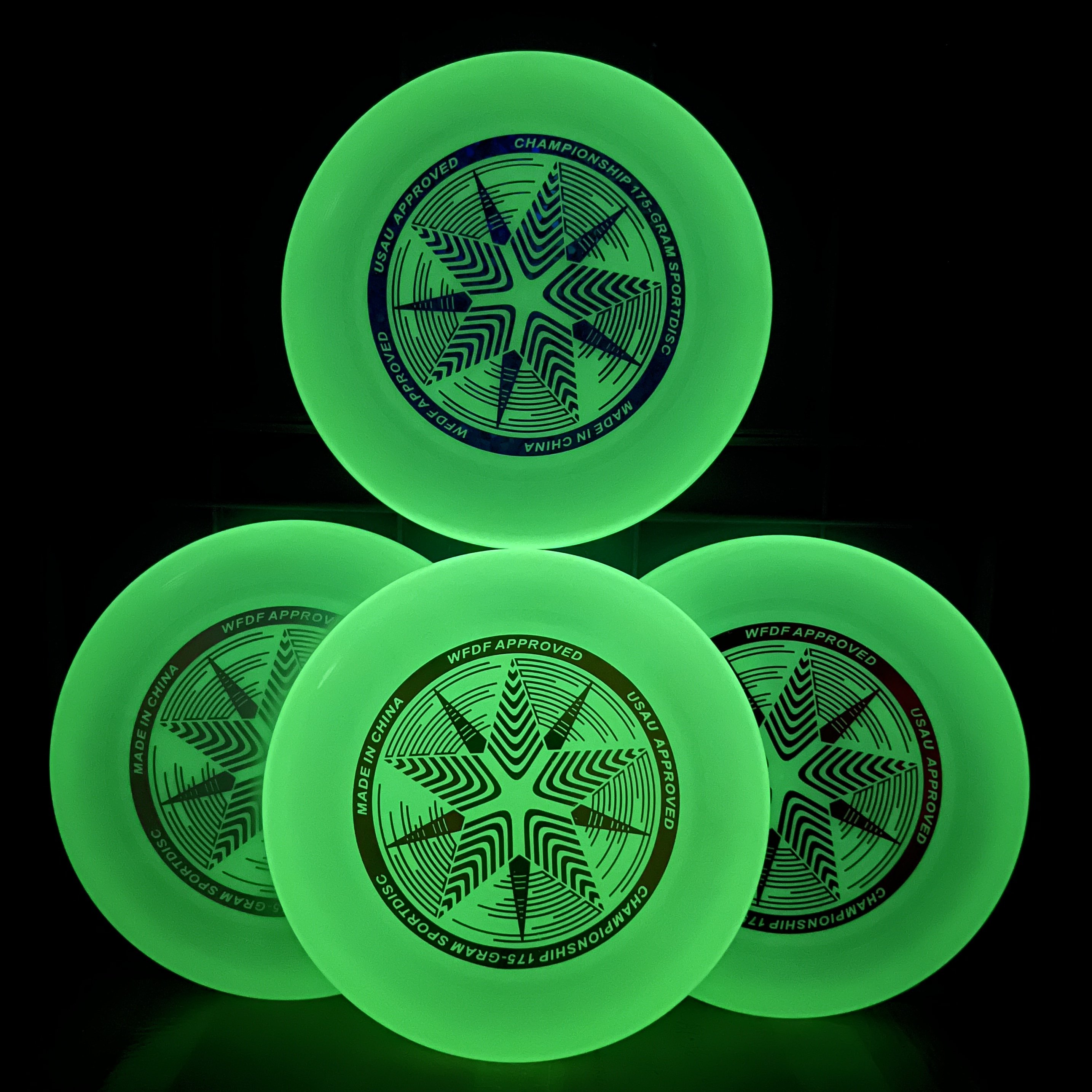 Factory customize Ultimate Frisbeed Luminous Light Up Series Glow in the Dark Frisbeed Tournament Team Outdoor Sports Frisbeed
