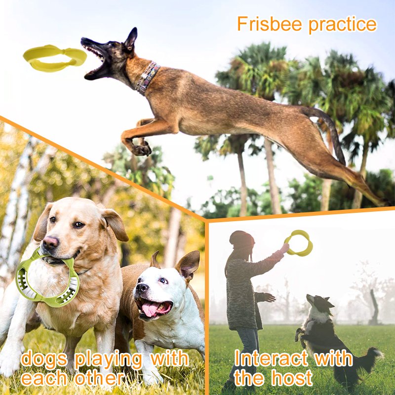 Custom Durable Natural Rubber Non-toxic Dog Toy Frisbeed Banana Outdoor Training Dog Chew Toys