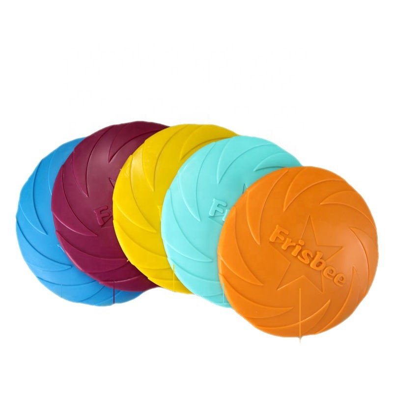 Custom Colorful Soft Silicone Rubber Fris bee Flying Discs Game Dog Flying Discs Training Toys Outdoor Foldable Silicone Disc