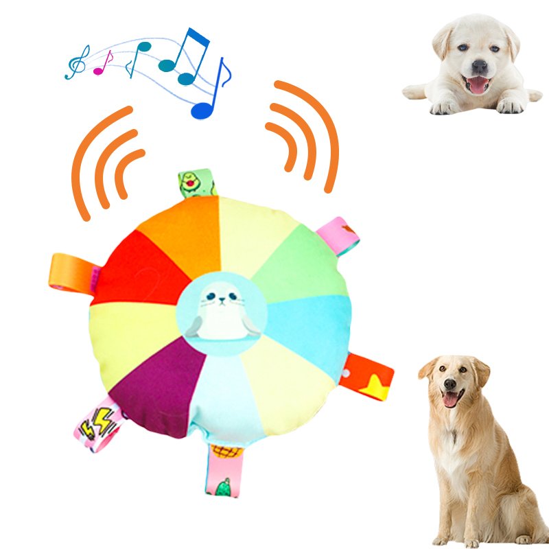Factory Training Amusement Pet Interactive Movement Toys Dog Frisbeed Bite Resistant Durable Cotton Plush Pet Squeak Toys