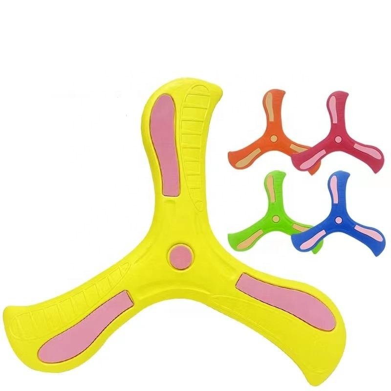 Juice Pet Outdoor Manufacturer Wholesale Pets Training Toy Soft EVA Foam Throwing Returning Boomerang Sport Kids Outdoor Toys