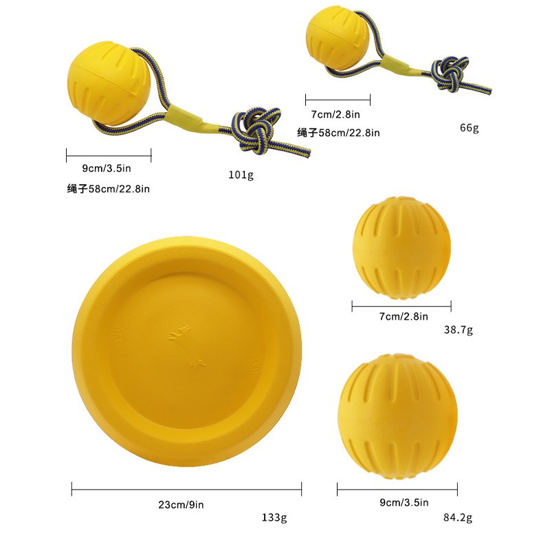 Large EVA Dog Toys Can't Bite Pet Frisbee Training Balls Fun Teeth Grinding Dog Toy with Cross Border Design for Large Dogs