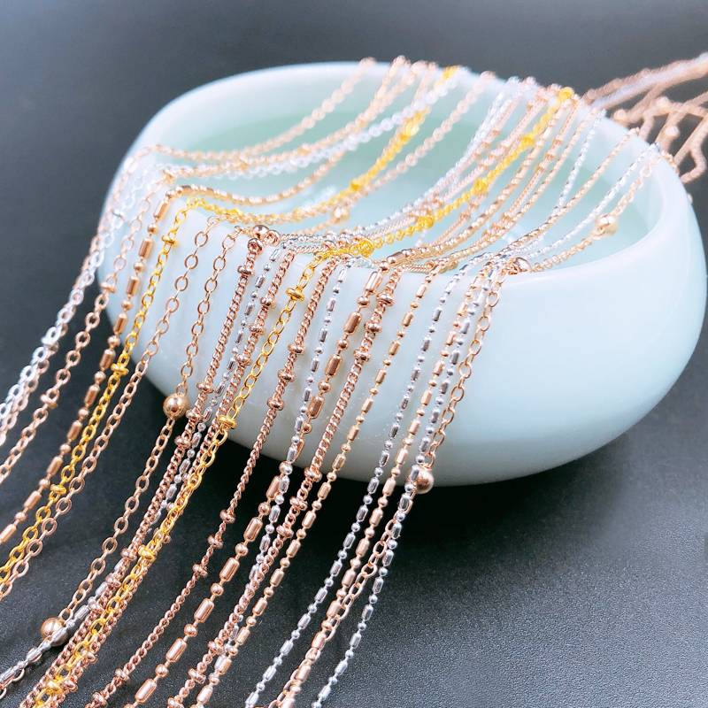 DIY Gufeng Step Shakey Jewelry Jewelry Substation Chain Strive Ball Ball Ball Chain Handmade Jewelry Accessories