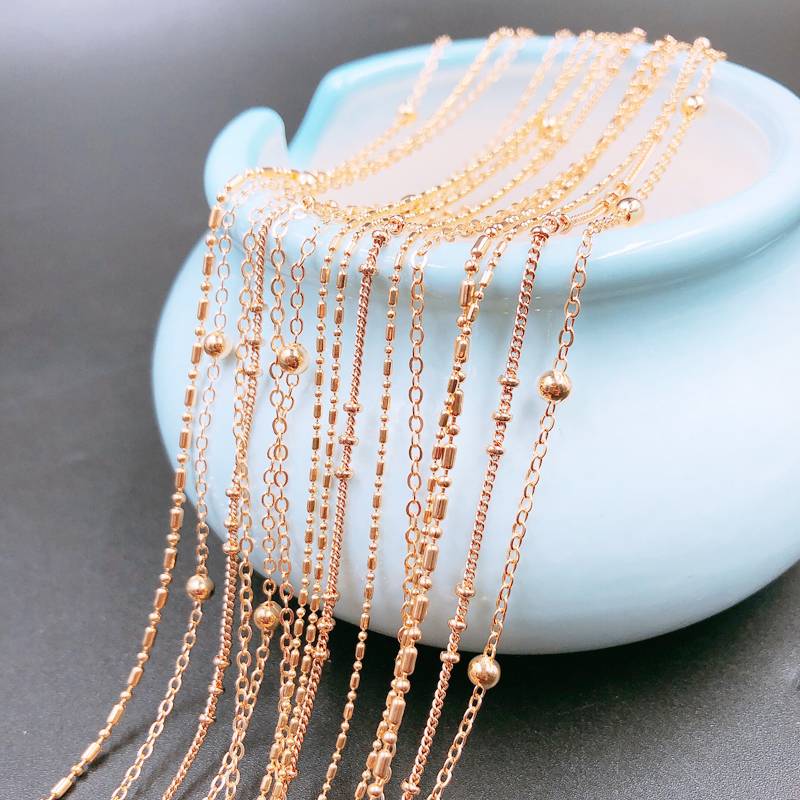 DIY Gufeng Step Shakey Jewelry Jewelry Substation Chain Strive Ball Ball Ball Chain Handmade Jewelry Accessories