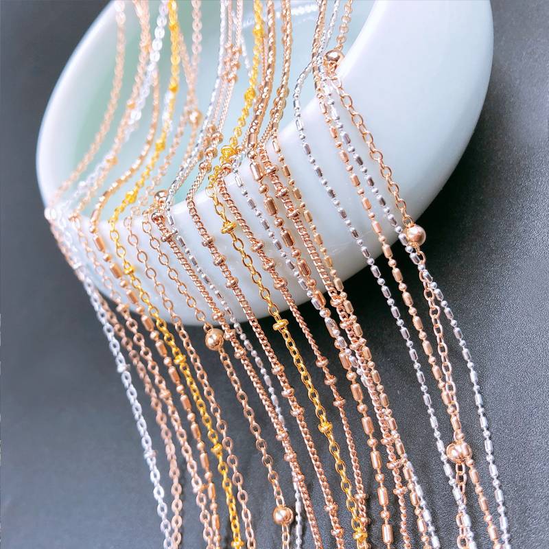 DIY Gufeng Step Shakey Jewelry Jewelry Substation Chain Strive Ball Ball Ball Chain Handmade Jewelry Accessories