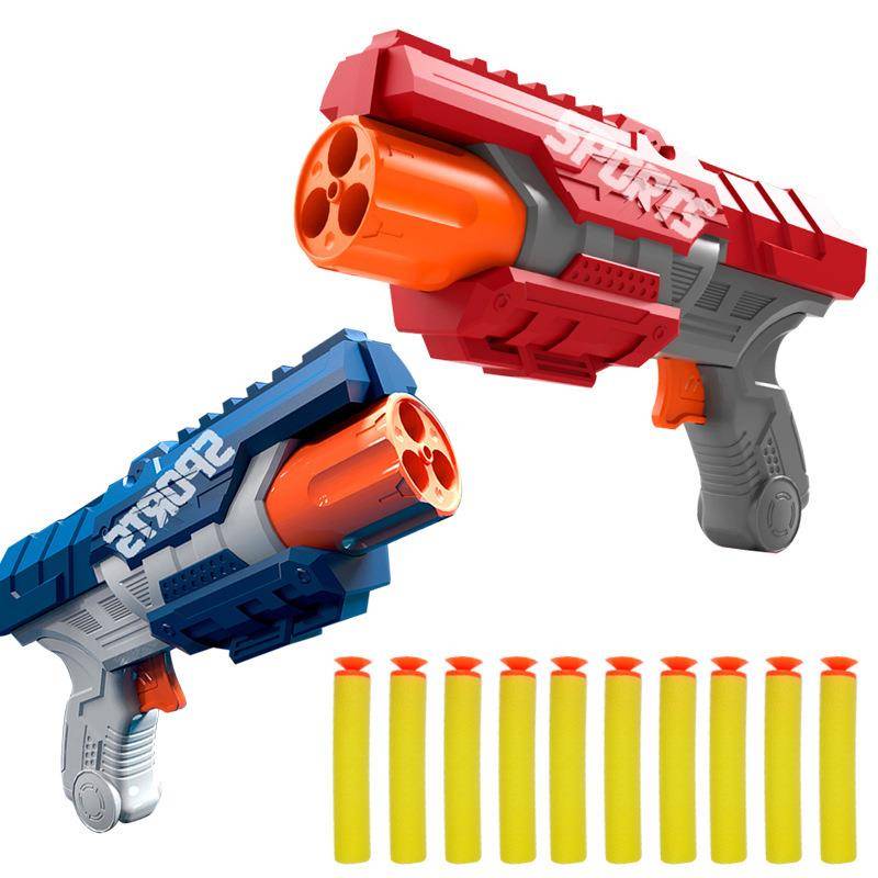 Children boys sucking pistols can launch sponge bullet soft shotguns, firing, firing pistol, toy model