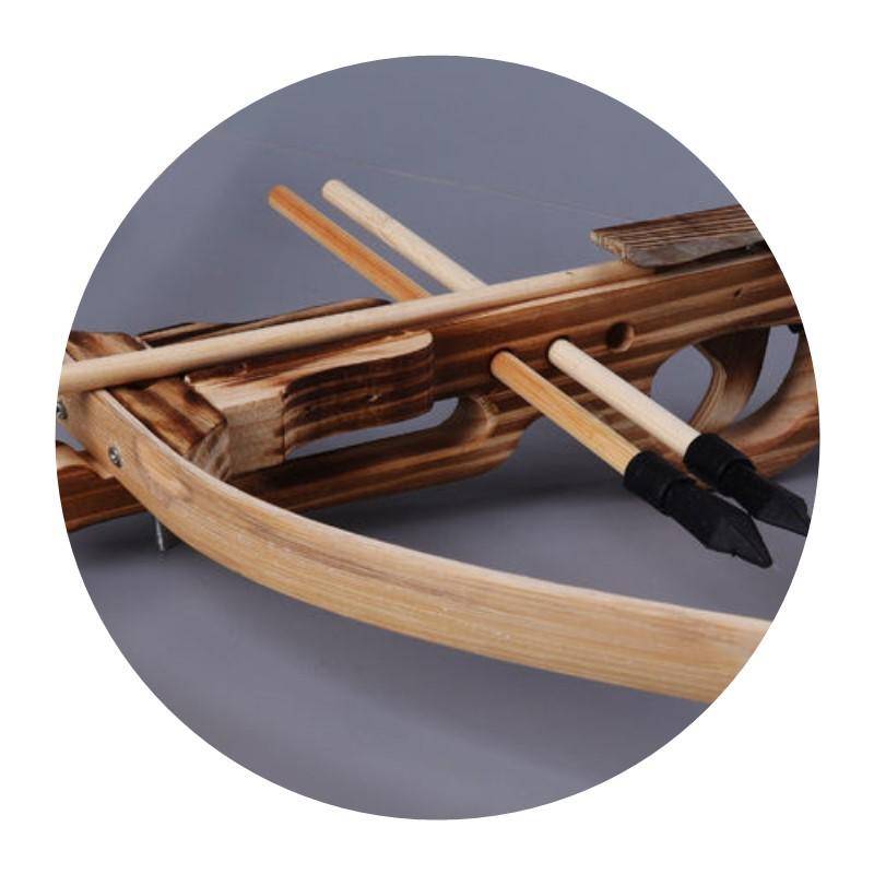 Large -sized solid wood crossbow men's outdoor gift parent -child shooting sports competitive resin soft rubber bamboo wood guns with arrows
