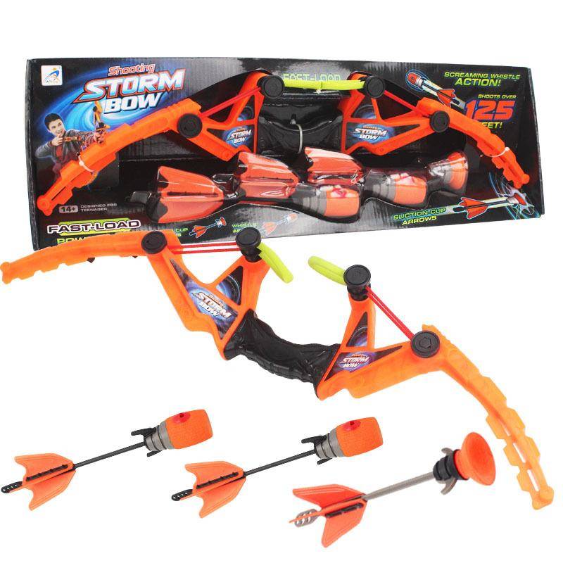 Children's safety bow and arrow will whistle elastic soft suction latter indoor outdoor shooting sports boys and girls parent -child