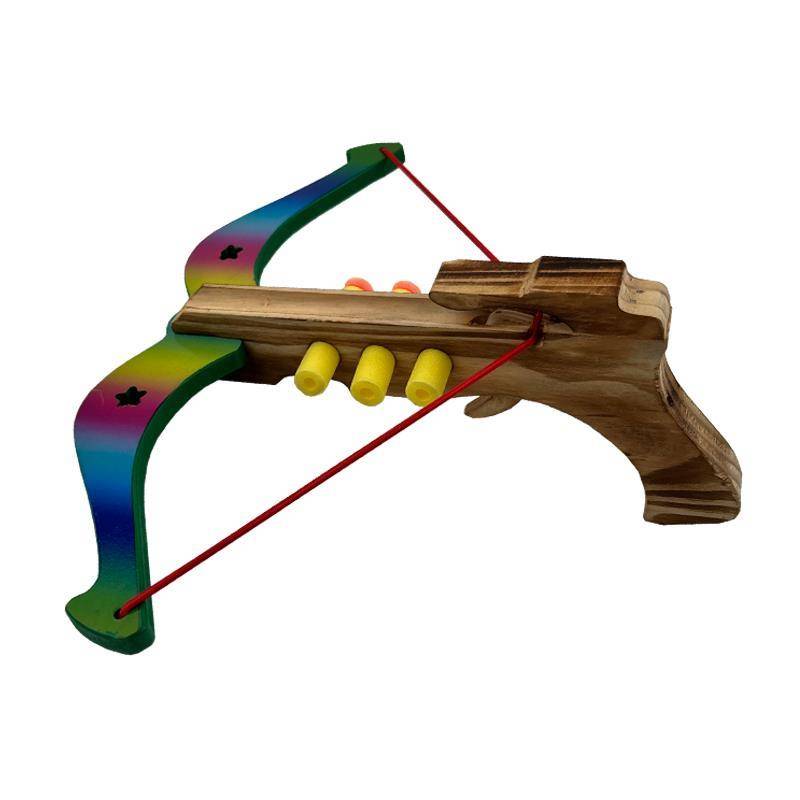 Children's wooden toys cowkin outdoor outdoor shooting puzzle bow arrow parent -child interaction without lethal crossbow
