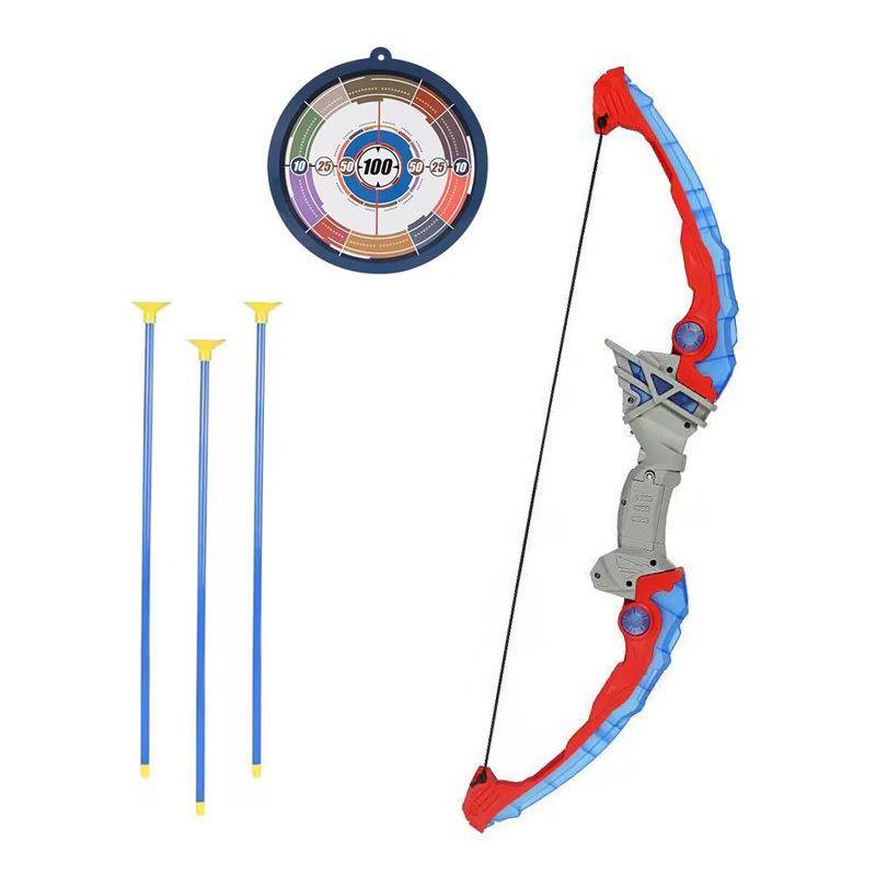 Children's simulation bow and arrow toy suit traditional shooting archery boys sucks cups of bow and arrow light outdoor competition