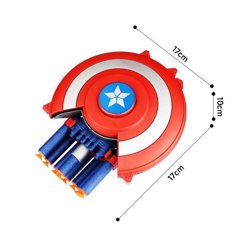 Captain America Shield launcher soft shotgun can launch a boy and children toy gun aiming at one button