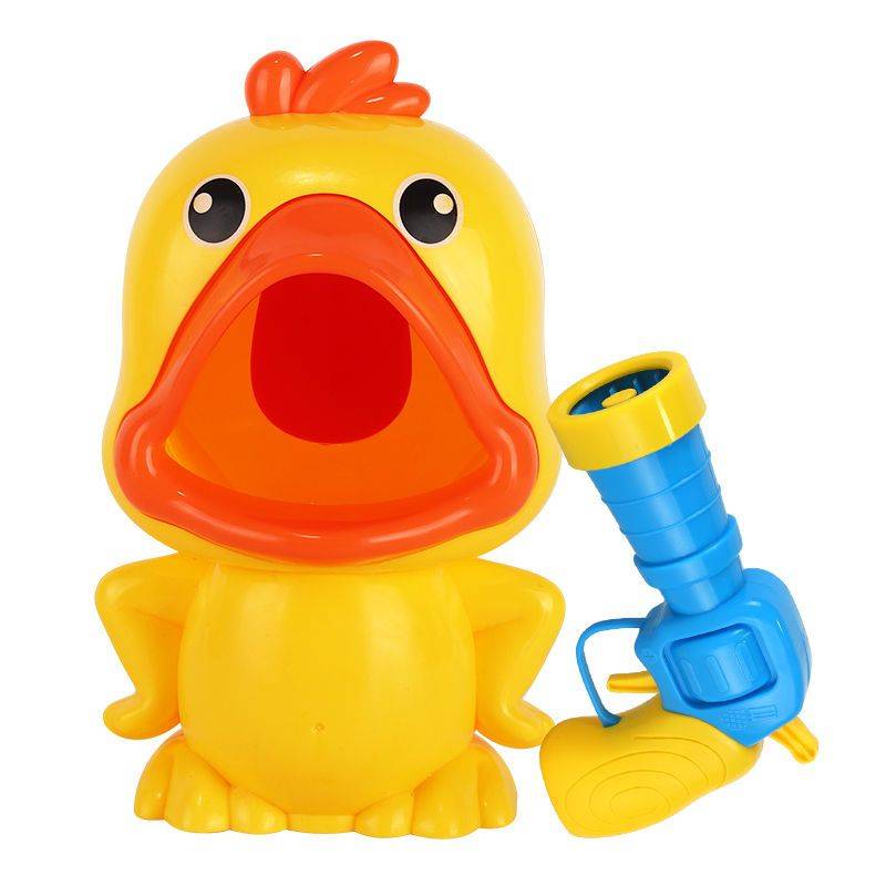 Children's toys hit me duck shooting toy gun, boy, girls, air power soft shotguns, cute play, little yellow duck