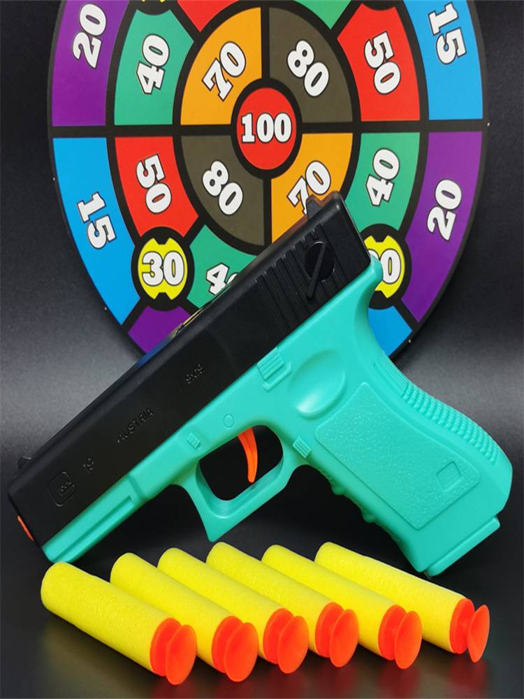 Glock soft shotgun, toy, radish, children boys, manual suction cup firing launch gift simulation new security
