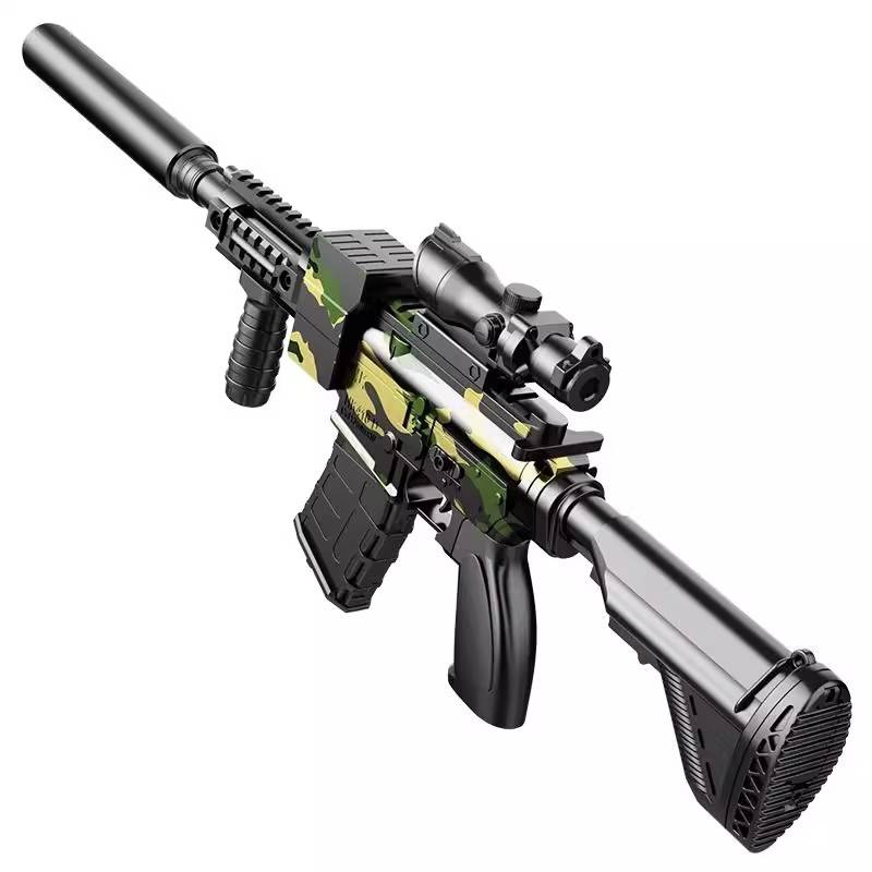 Children's electric continuous soft shotgun, toy, M416 sniper gun soft egg simulation boy hand gun equipment shooting