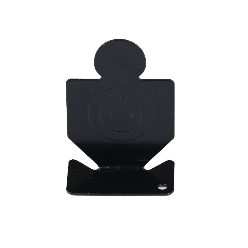 Aluminium alloy steel with a metal target, a half-body stainless steel chest ring, and a human target