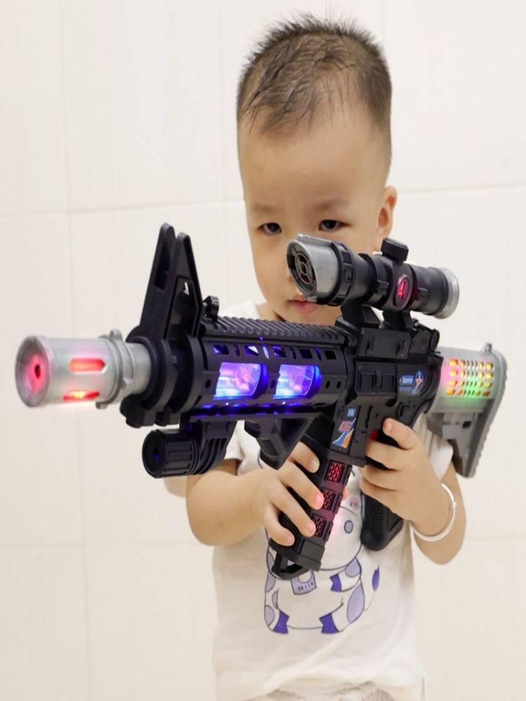Children's sound light electric toys gun music baby little boy simulation with sound submachine gun 2-3-6 years old