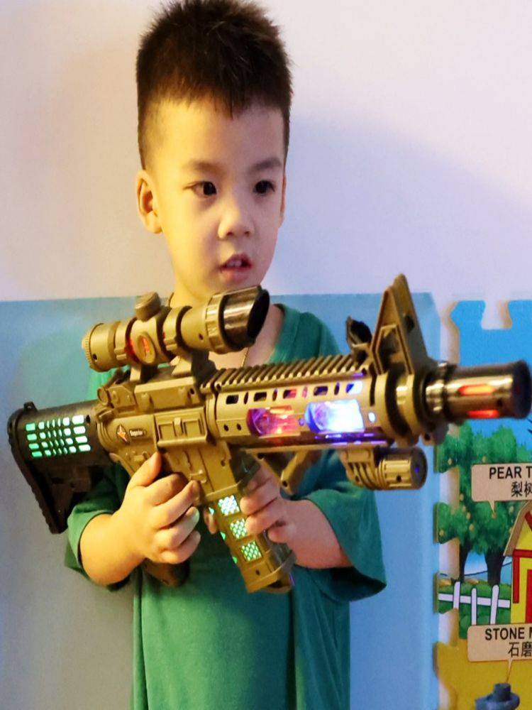 Children's sound light electric toys gun music baby little boy simulation with sound submachine gun 2-3-6 years old