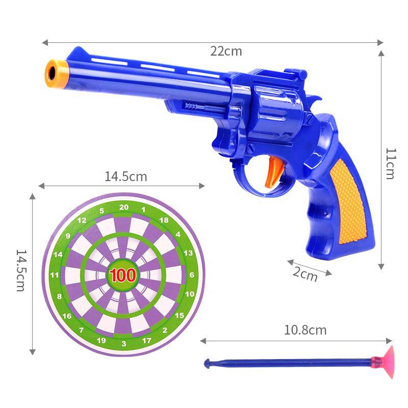 Children's toy suction cup soft shotgun plastic bullets left wheel pistol launcher competitive shooting darts boys and girls