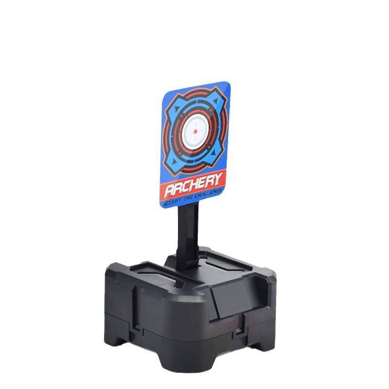 The soft-ball gun automatically returns to the target