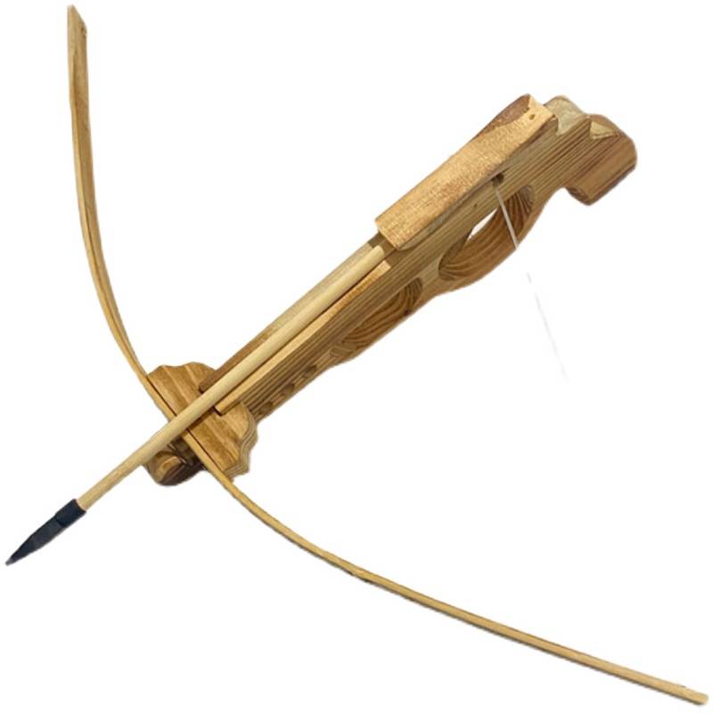 Children's Toys Crossbow Safe Cross Crossbow Wooden Toys Boys Boys Integrity Outdoor Bow Shooting Bamboo Gun Crossbow Traditional Crossbow