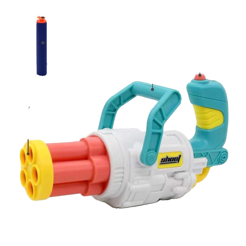 Children Gatling Soft Bounce toy Gun Simulation Shooting Puzzle Interactive Losterity Sales Sponge Suffering Boys Boys Boys Boys