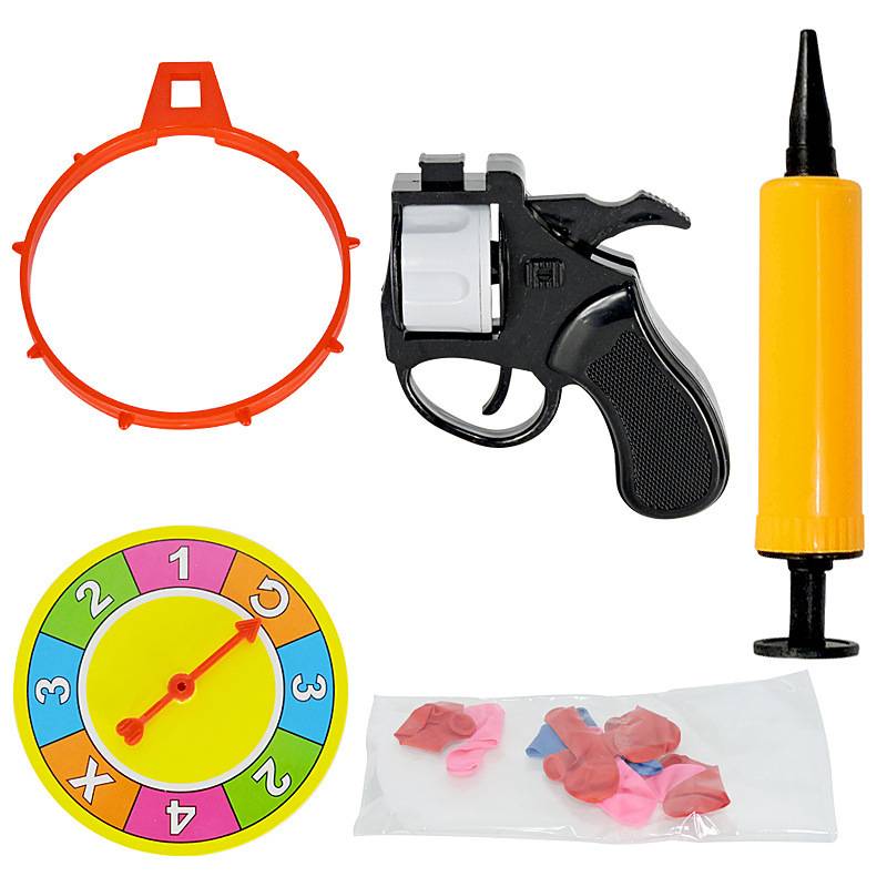 Russian wheel gambling left -wheel balloon boy black technology pistol net red toy party game turntable ball ball