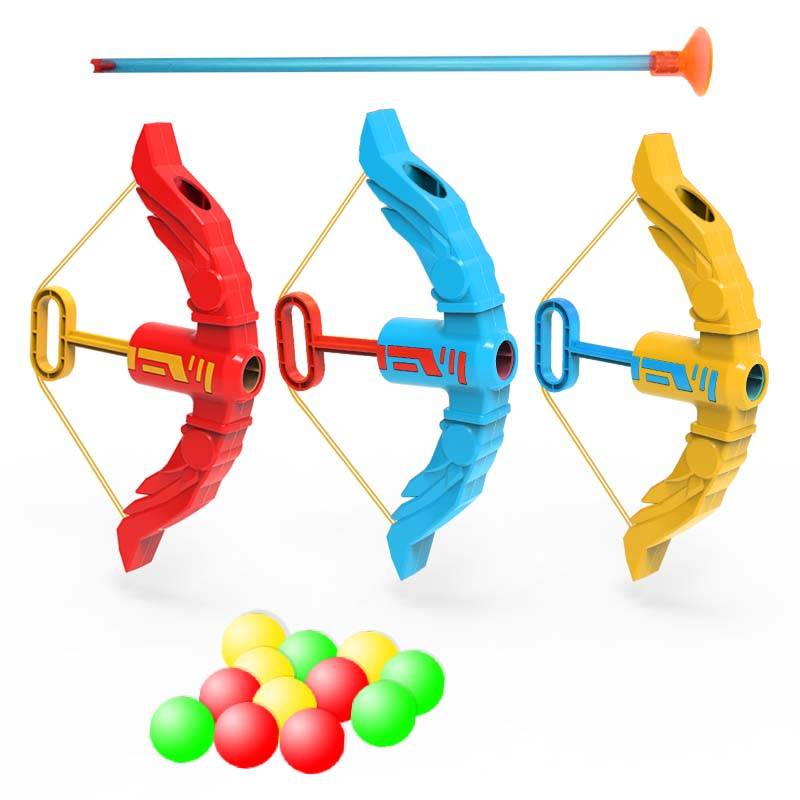 Internet celebrity multifunctional child shooting soft playback ball bow and arrow hit me duck boy 3 parent -child interactive 6 -year -old toy set