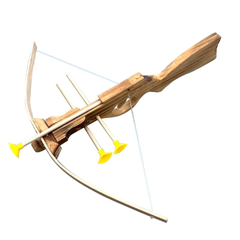Solid wood -made children's toy crossbow absorption safety outdoor parent -child shooting boy gift retro traditional gun crossbow model