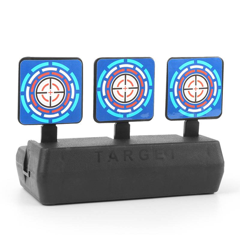 Toys gun accessories automatically reset the target three -point target, chicken game toy, suction children's soft shotgun