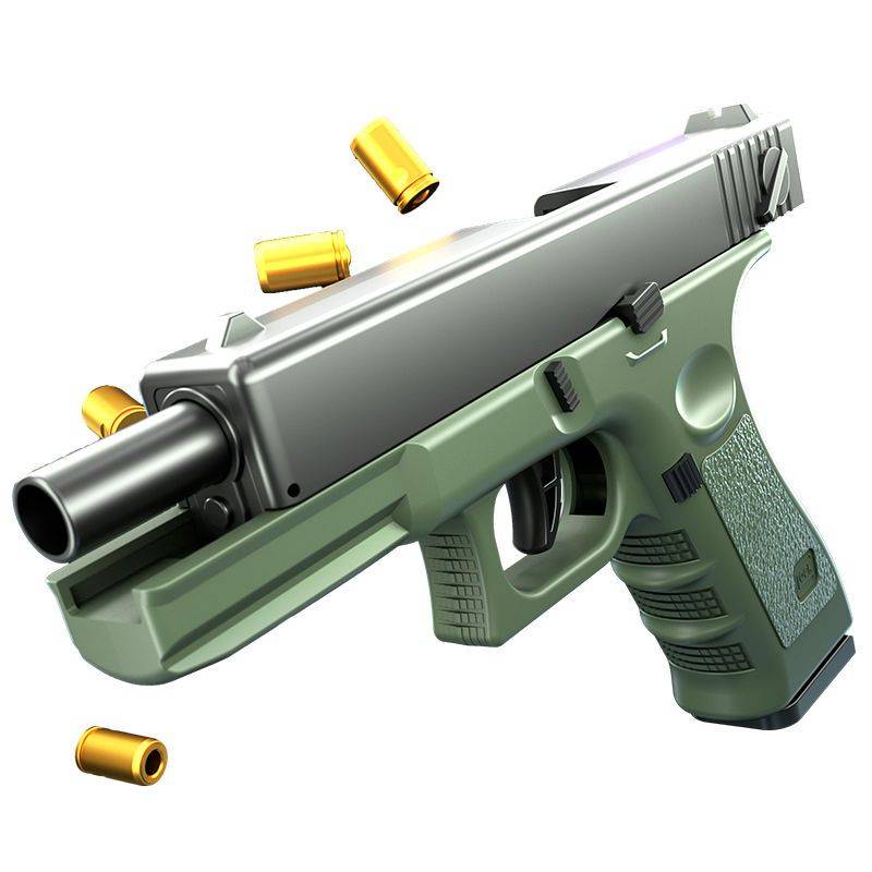 Automatic Grock's shell soft shotgun, anti -blowing air, hung back to the ribbon toy gun launcher launcher, a small gun birthday gift