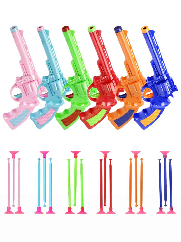 Children's toy suction cup soft shotgun plastic bullets left wheel pistol launcher competitive shooting darts boys and girls