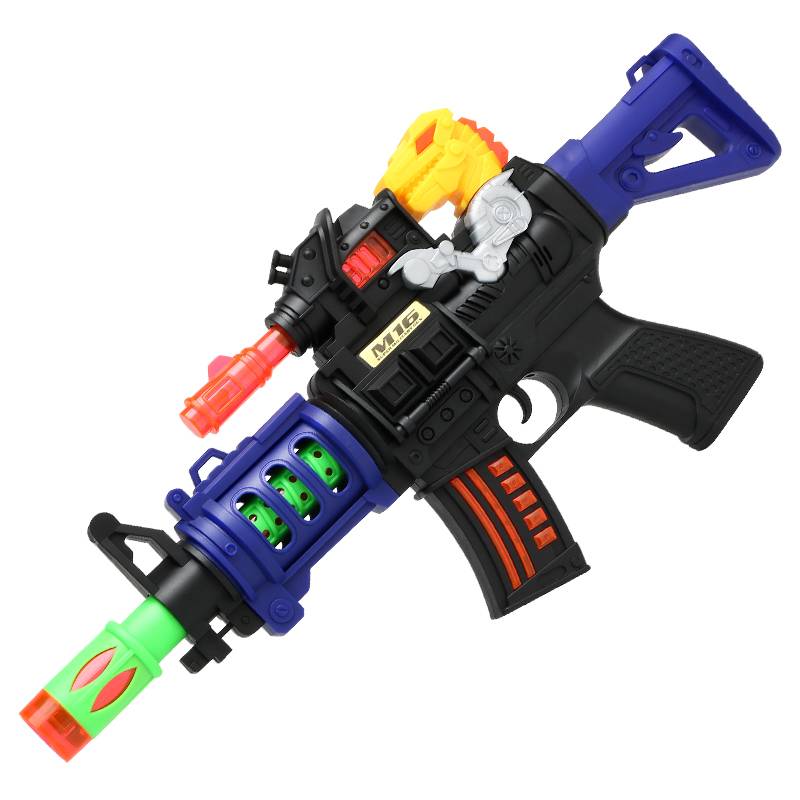 Children's electric toy gun simulation sound sound lightning rifle sound camouflage music 3-6-9 year old baby boy toys
