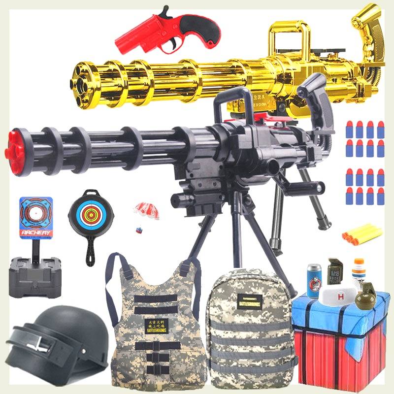 Gatling Gun Toy Children Gatling Soft Blaze Eat Chicken Equipment Survival Can Shooting Male Simulation Hand Shake