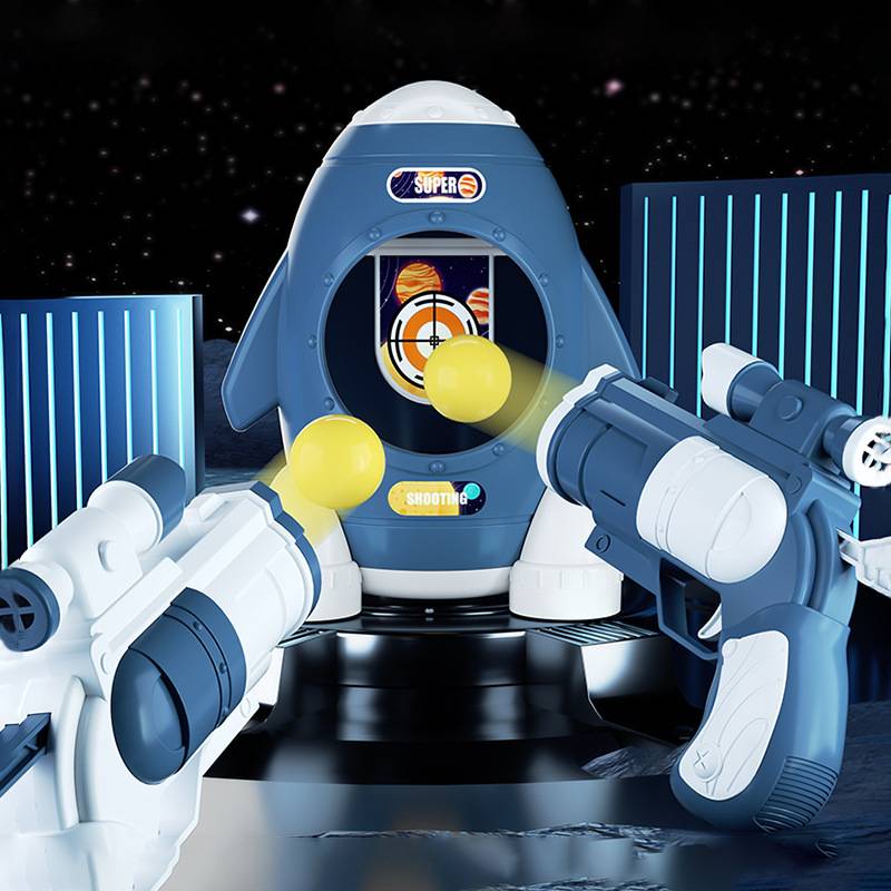 Space Gun Shooting Toys Children Boys Air Flequanis Toys Gun, Air Power Gun toy Double Battle