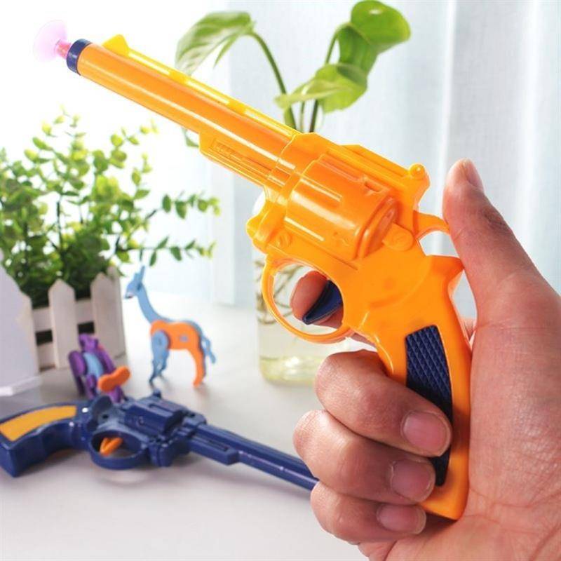 Children's soft played toy sports toy launching a safe suction cup bullet boy can launch a continuous launch strike