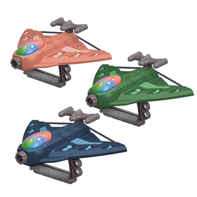Shenji hand EVA aircraft soft bullet launcher Children interactive battle toy light shooting target set