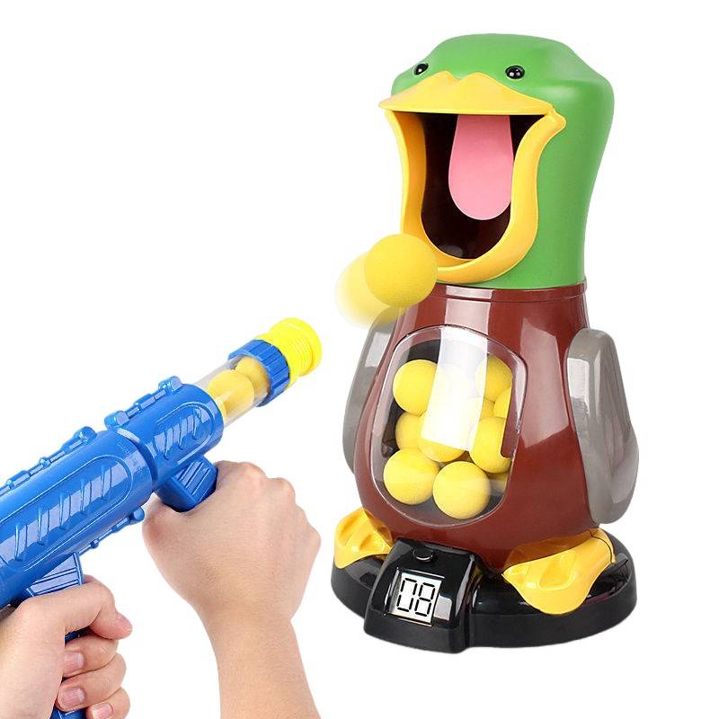Children hit me duck shooting toy gun, boy bomb air power soft shot gun parent -child interactive fighter toy gun gun