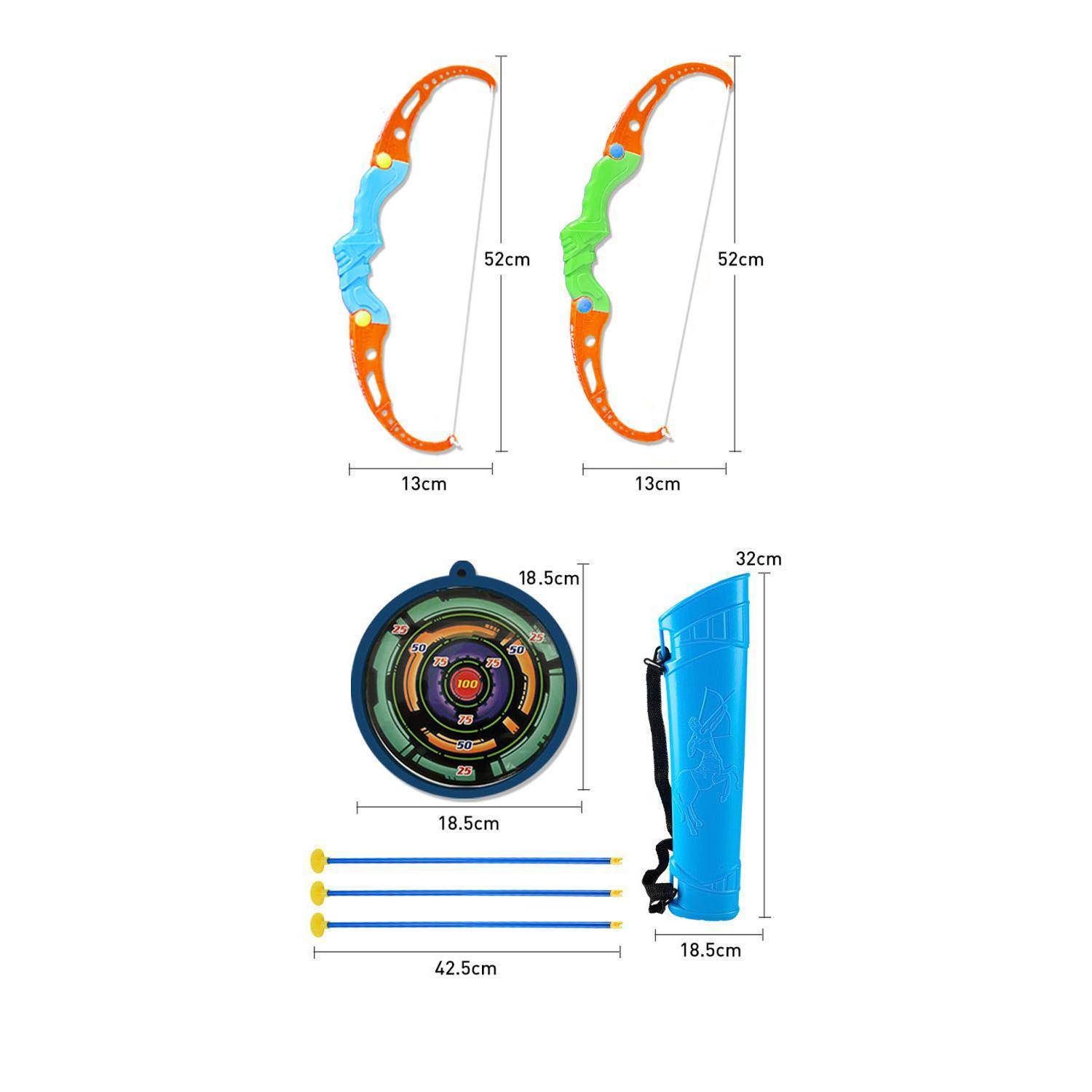 Children's Bow, Arrow toy Set, Archery A full set of entry -off kindergartens shooting crossbow target suction cup outdoor boys 9 puzzle 6