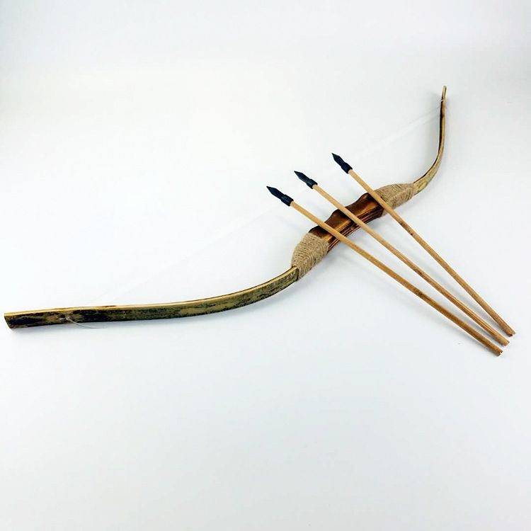 Outdoor shooting toy children's bow and arrow set bow, bamboo wood, antique bow and arrow traditional props stage performance safety