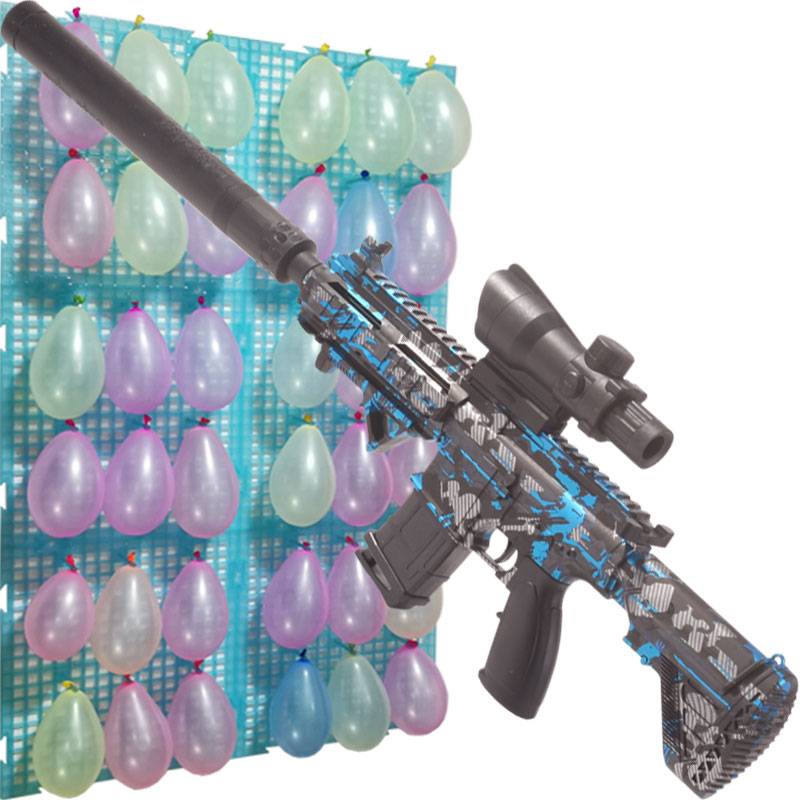 Playing balloon special toy gun set manual children children shooting target practice soft bombs birthday activity gift