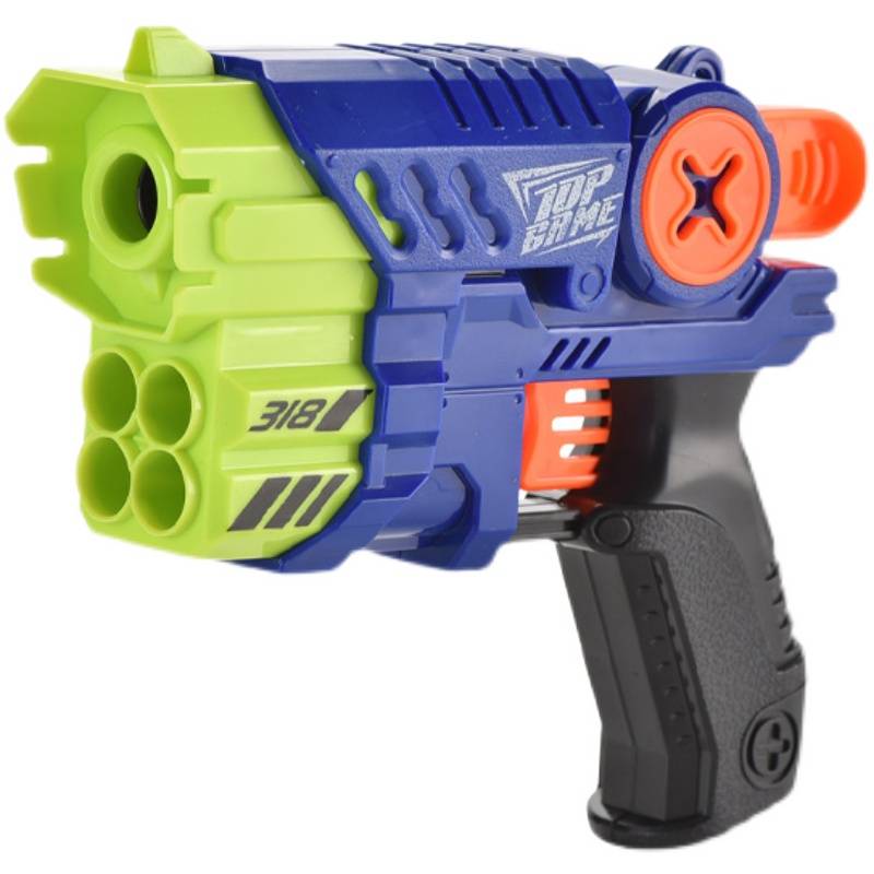 Children's Day gift for soft-balled children's toy-gun boys who can fire a bullet safely by hand