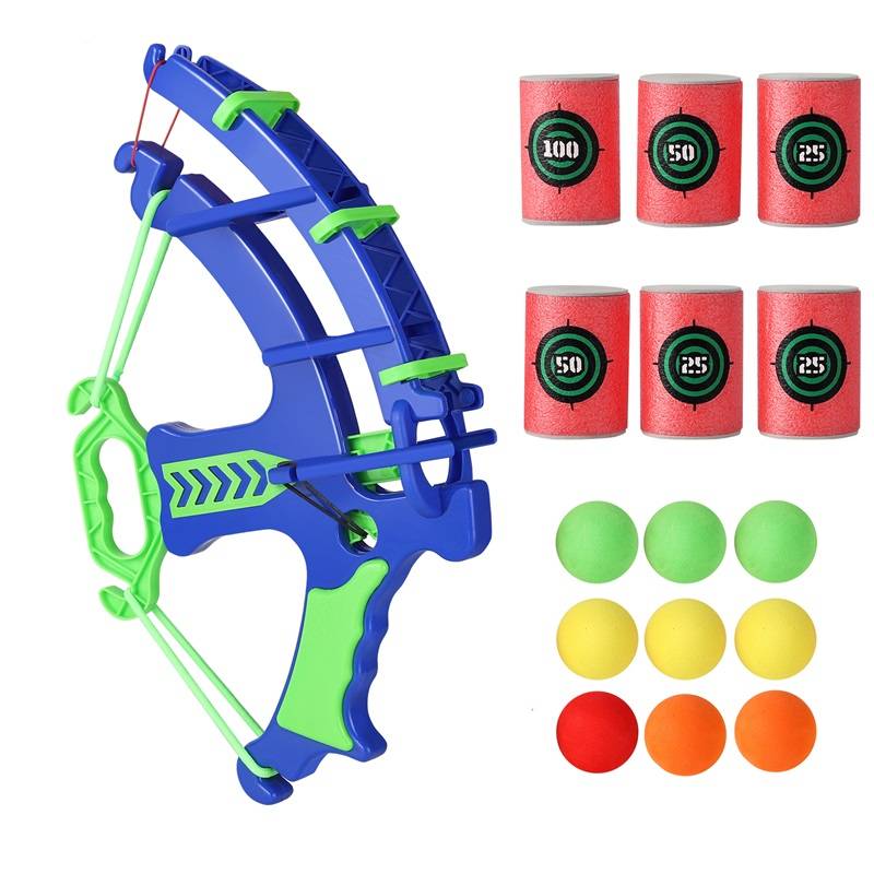 Children ejection radish bow and arrow EVA ball target elastic cotton ball parent -child interactive throwing shooting bow and arrow toy