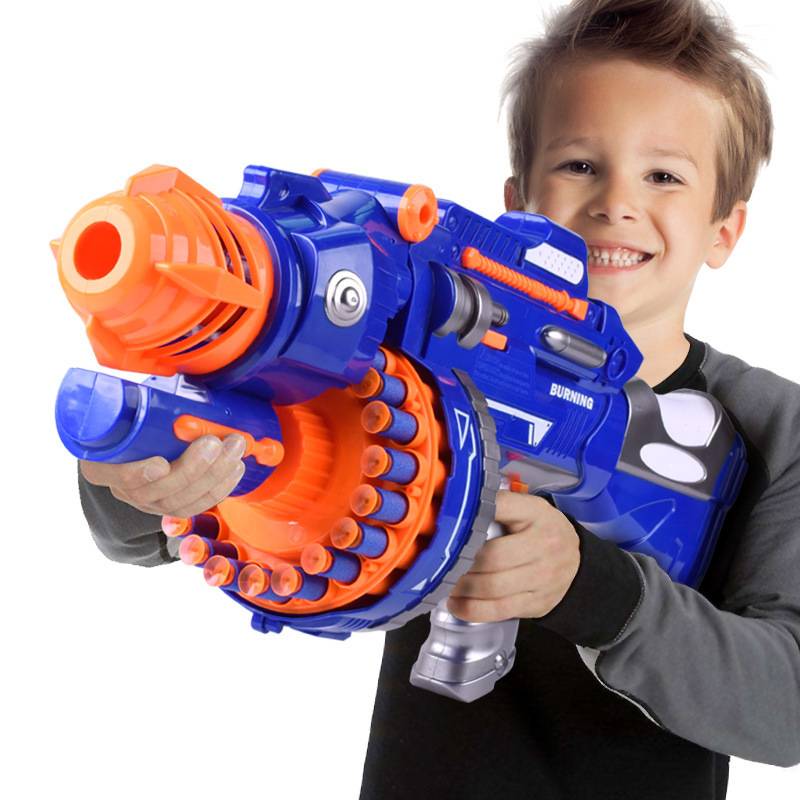 Douyin same children's shooting belt target electric soft shotgun against the battle connect pistol blocked gun cross -border heat supply toys