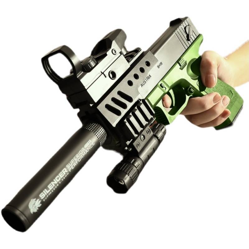 Grop boys manually throw shell can shoot soft shotgun 1911 simulation model children's toy small pistol