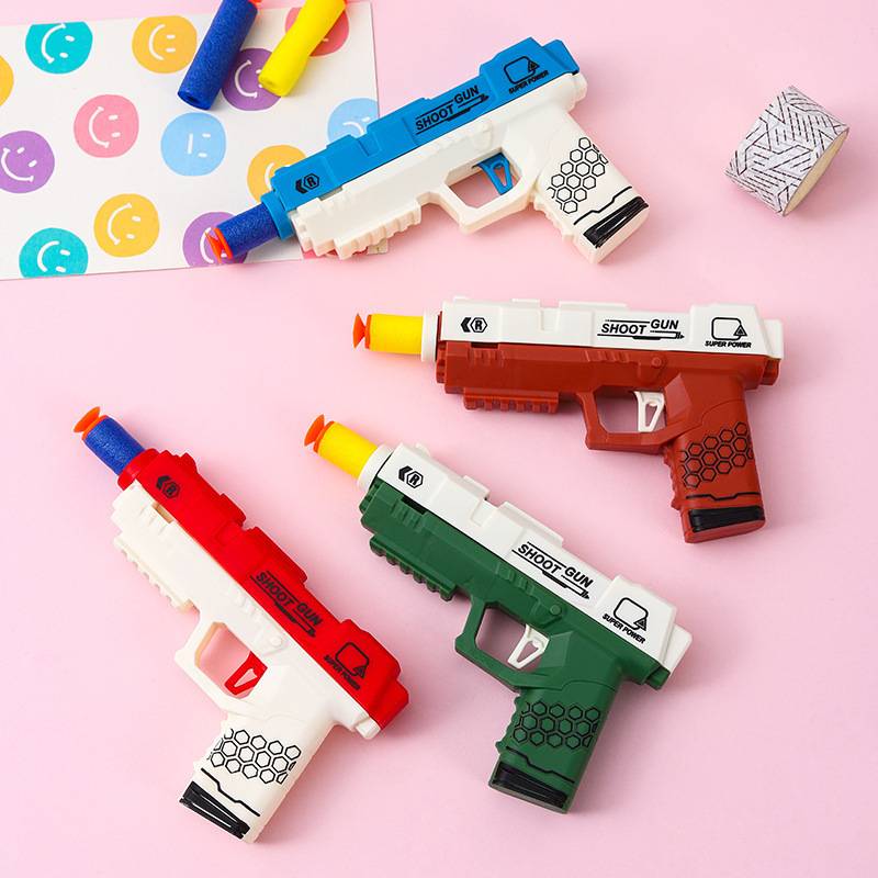 Children's soft shotgun, toy pistol shooting boy floor night market toy small gift Yiwu goods