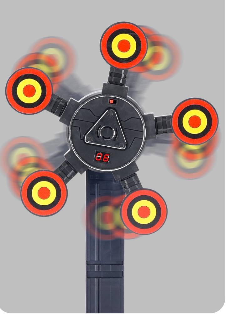 Rotating electronic scoring target automatic return with mesh frame electric single -wheel two -wheeled children's outdoor shooting