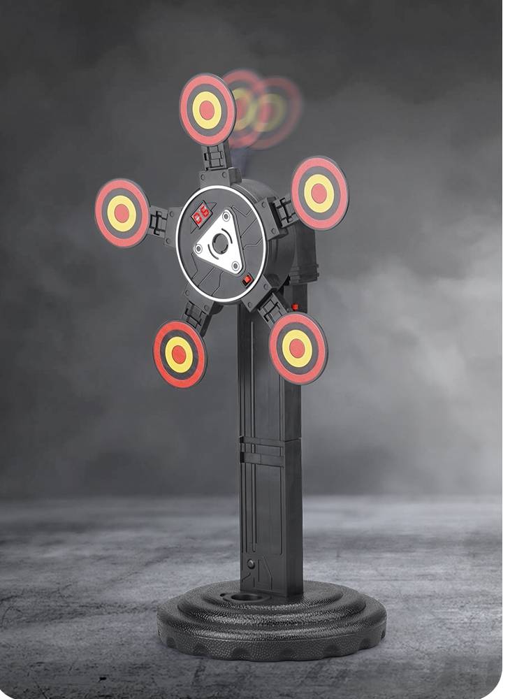 Rotating electronic scoring target automatic return with mesh frame electric single -wheel two -wheeled children's outdoor shooting